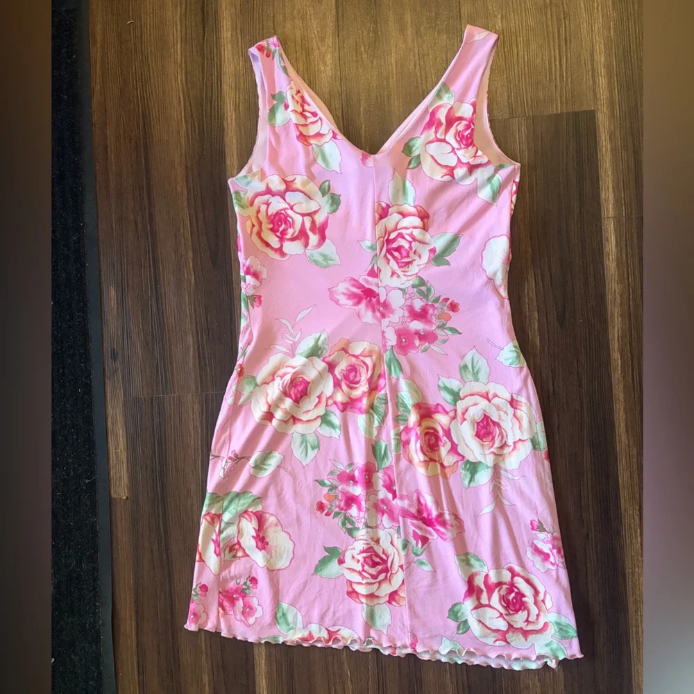 Y2K Floral Pink mini dress - Picture 5 of 15